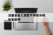 乐鱼体育下载-汉堡自由人连胜不停积分榜升至前列